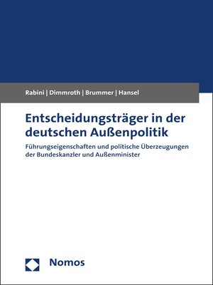cover image of Entscheidungsträger in der deutschen Außenpolitik